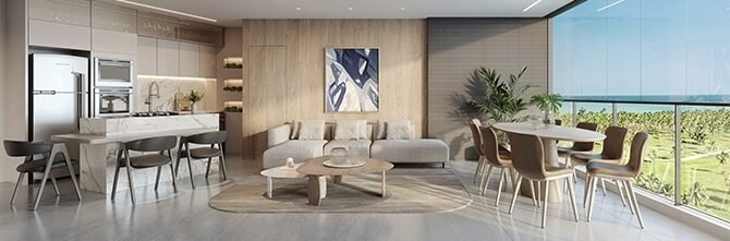 Apartamento tipo 03 quartos - Evoke Paiva